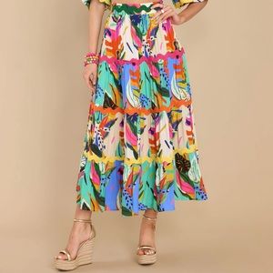 Red dress boutique skirt worn for a few hours